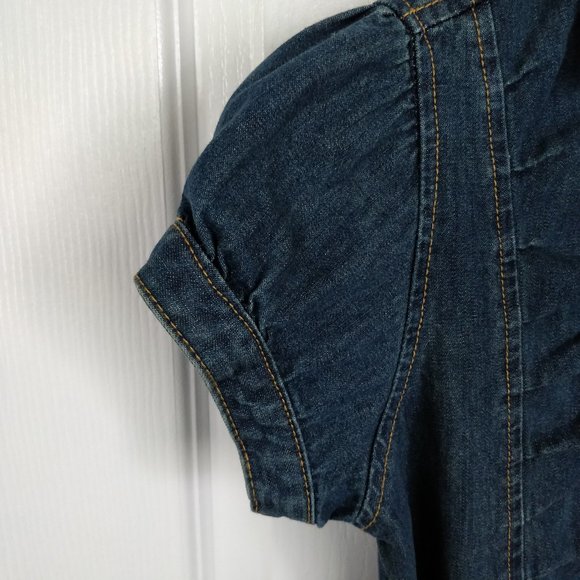 DEX Vintage Stories Belted Denim Dress Sz XS - Picture 6 of 6